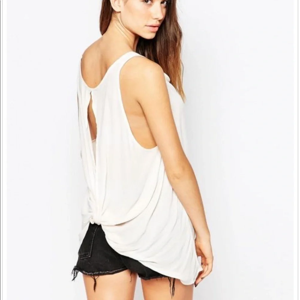 Free People Washed Away Drapy Tank Top Size Small